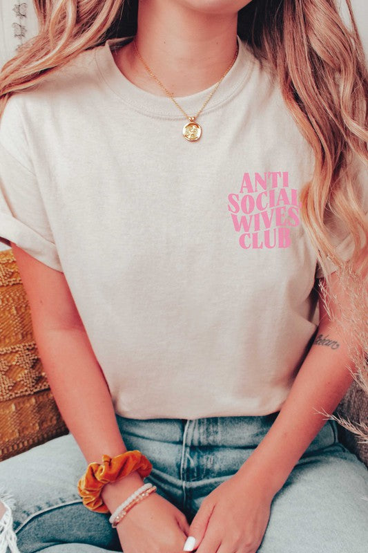 PLUS SIZE - FB ANTI SOCIAL WIVES CLUB Graphic Tee