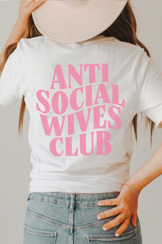 PLUS SIZE - FB ANTI SOCIAL WIVES CLUB Graphic Tee