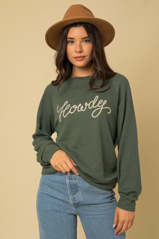 Howdy Graphic Sweater