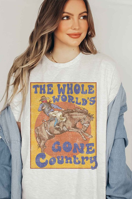 COUNTRY WORLD GRAPHIC PLUS SIZE TEE