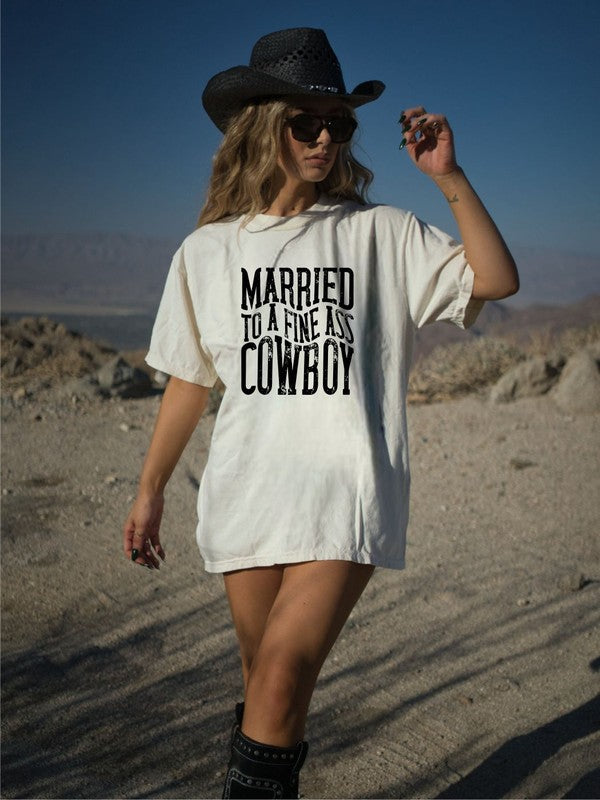 Married to a Fine Ass Cowboy Boutique Style Tee