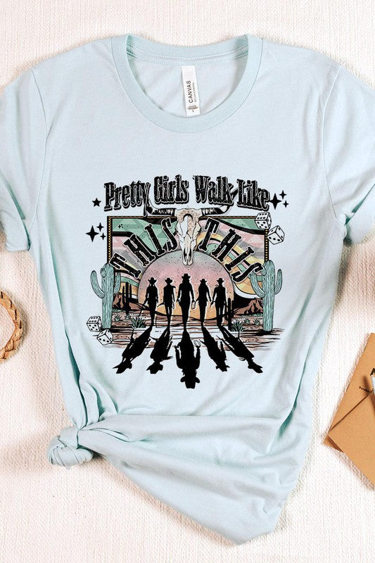 Pretty girls walk like this graphic tee