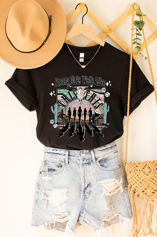 Pretty girls walk like this graphic tee