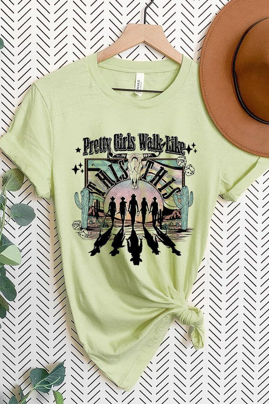 Pretty girls walk like this graphic tee