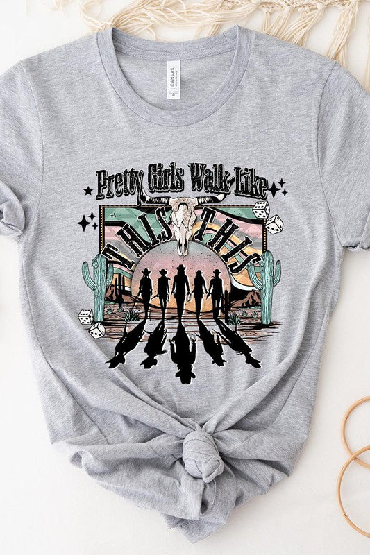 Pretty girls walk like this graphic tee