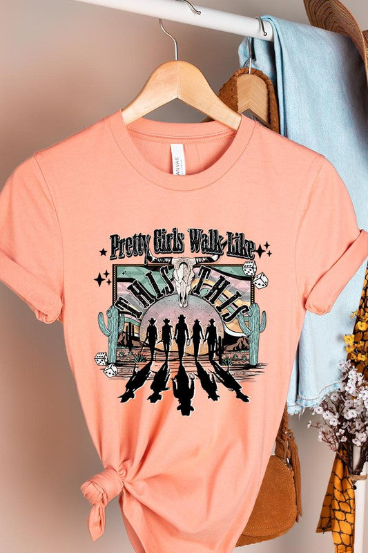 Pretty girls walk like this graphic tee