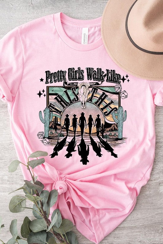 Pretty girls walk like this graphic tee