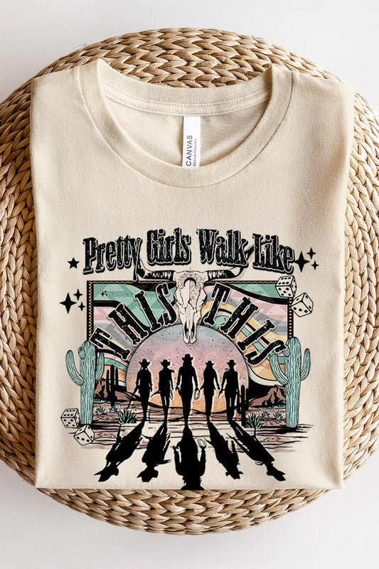 Pretty girls walk like this graphic tee