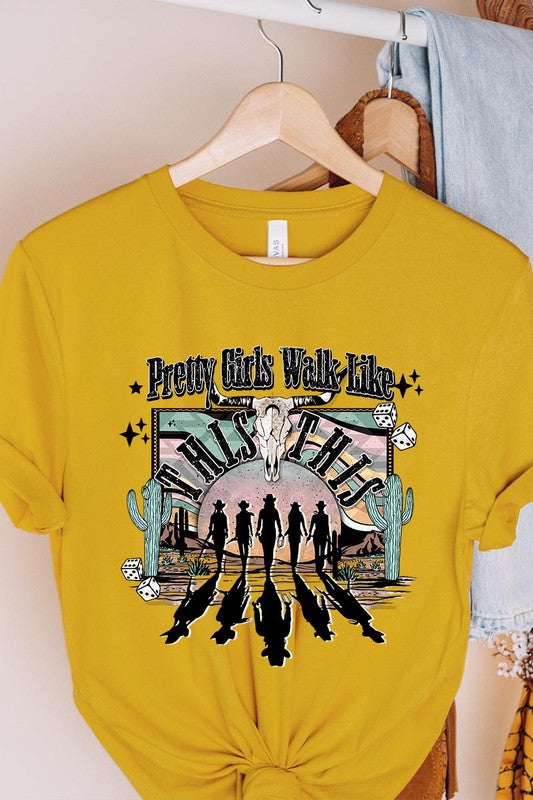 Pretty girls walk like this graphic tee