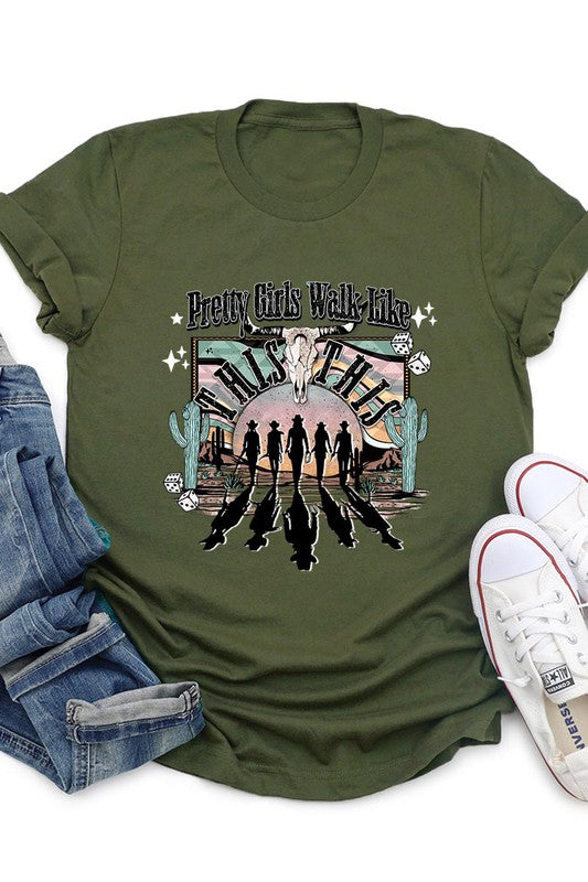 Pretty girls walk like this graphic tee