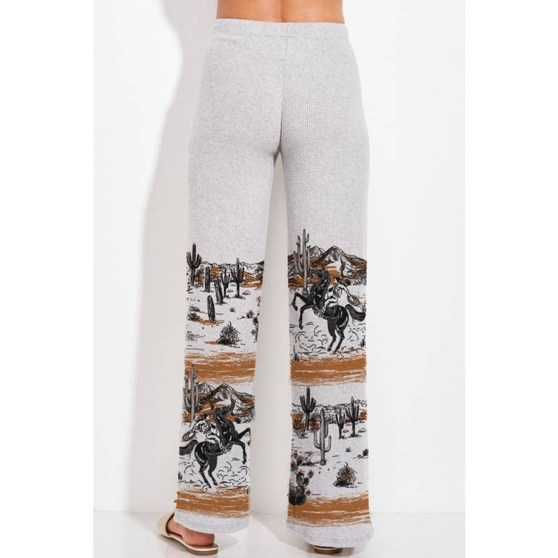 Aztec print rib Hoodie loungewear set