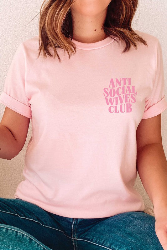 PLUS SIZE - FB ANTI SOCIAL WIVES CLUB Graphic Tee