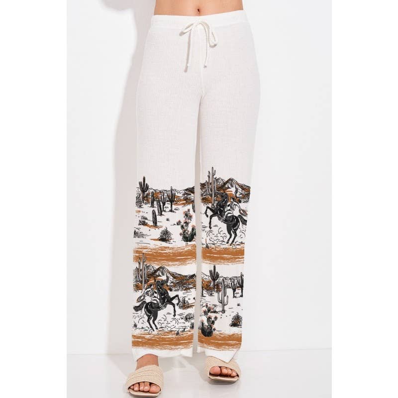 Aztec print rib Hoodie loungewear set