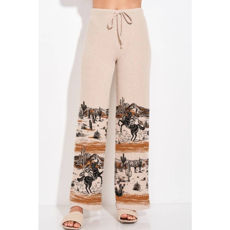 Aztec print rib Hoodie loungewear set